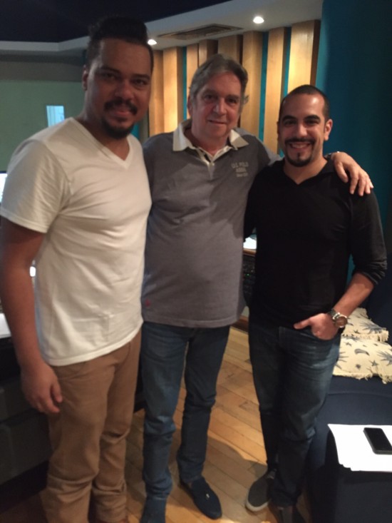 Bruno, o produtor Guto Graça Mello e Sérgio Jr